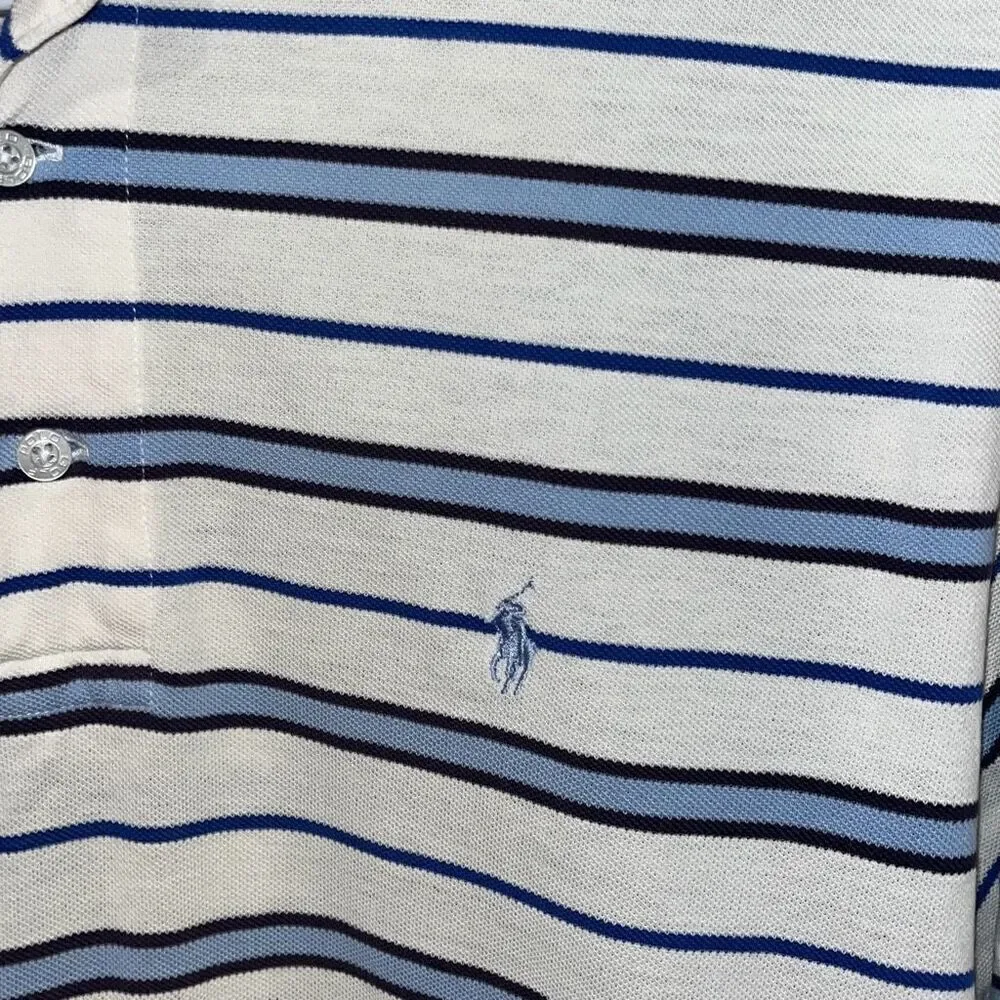 Ralph Lauren Golf Blue White Polo Shirt XL‎